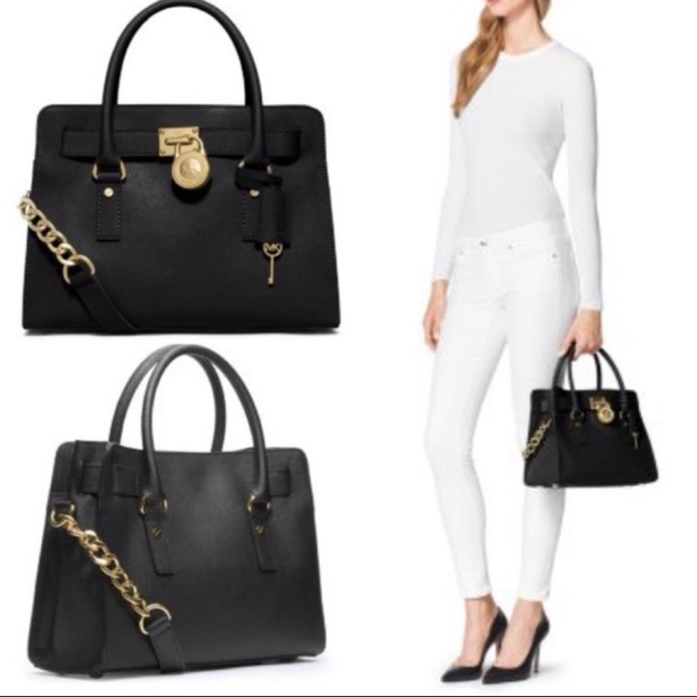 ✨Michael Kors Hamilton Black Medium Tote Bag